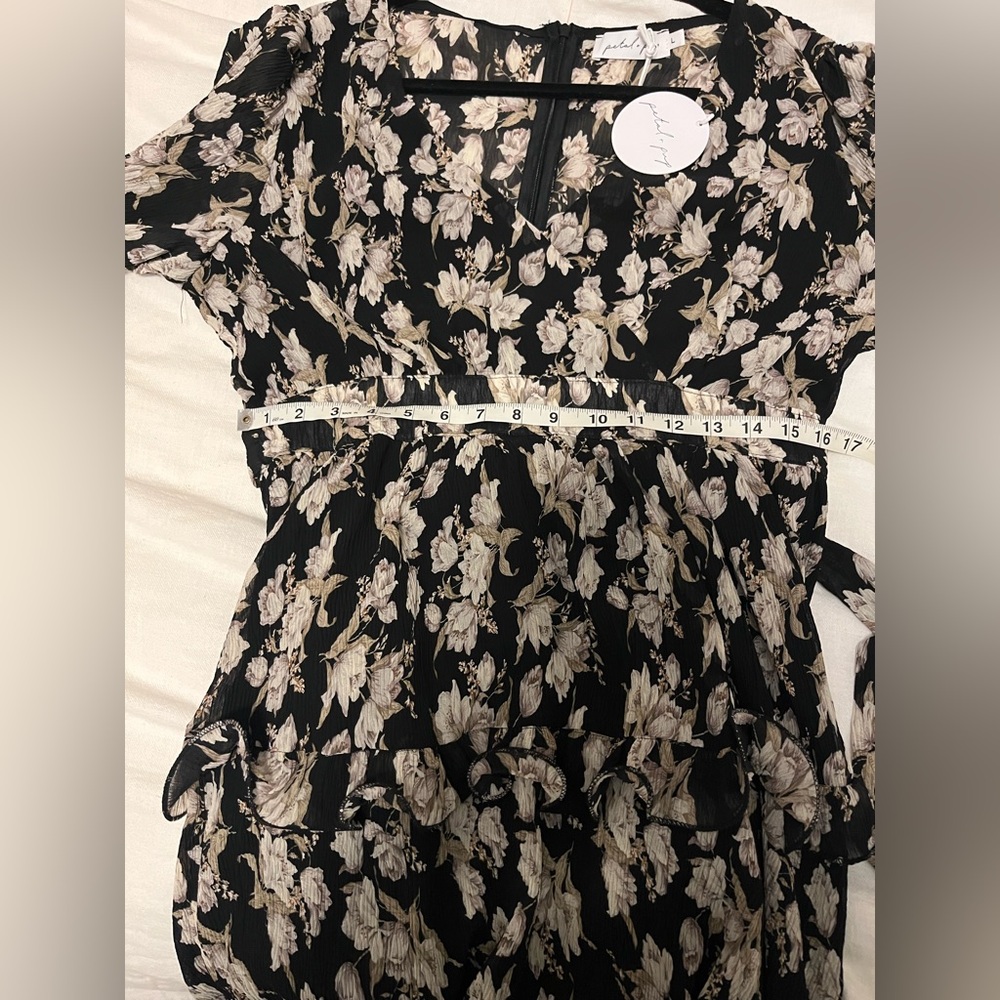 NWT Petal & Pup Adeline Floral Tiered Ruffle Long-Sleeve Feminine Mini Dress - Picture 11 of 12